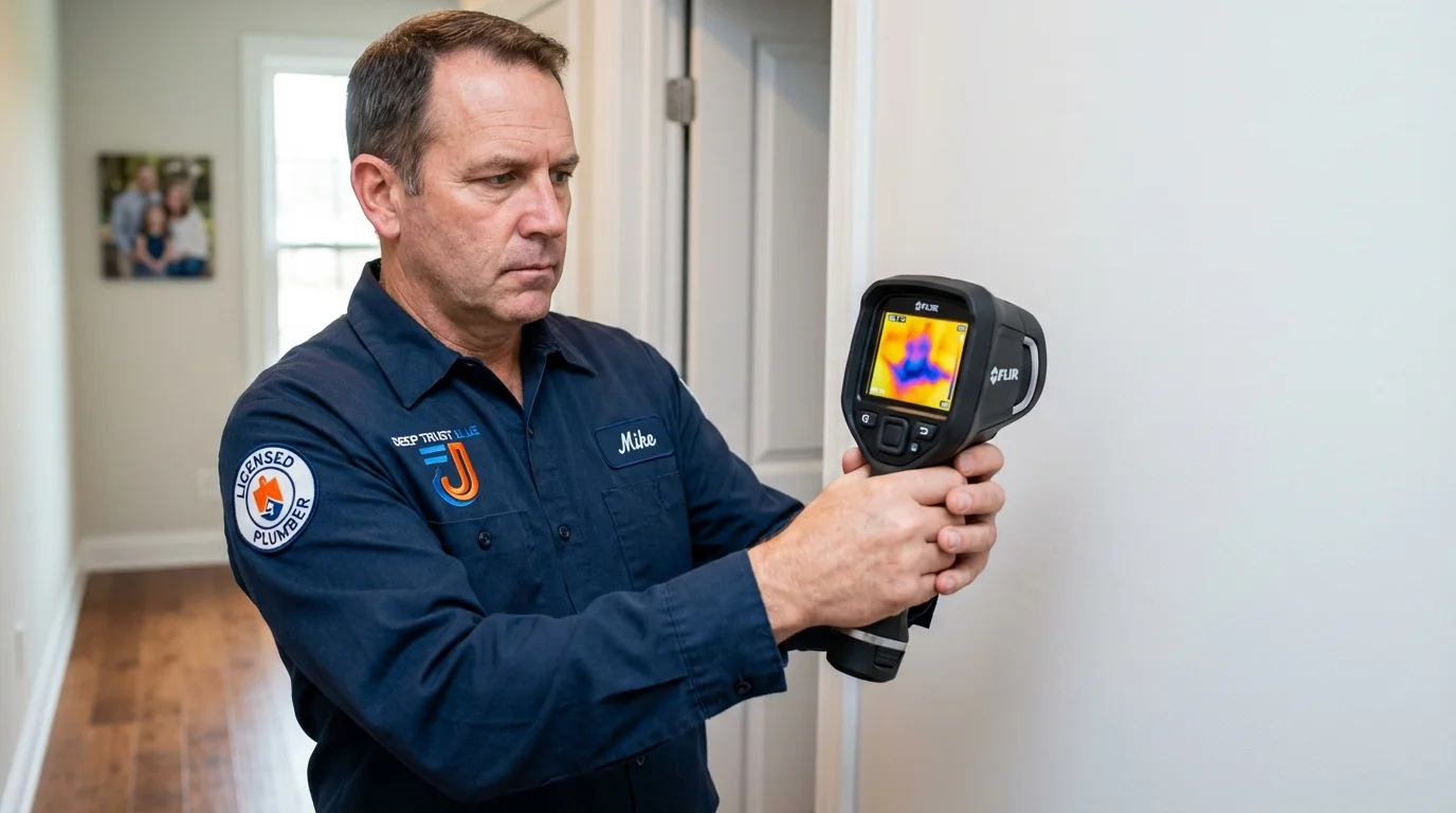 Thermal imaging leak detection by Johns Plumbing LLC in Eveleth